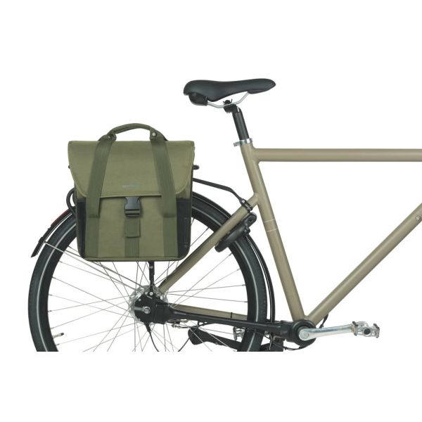 Load image into Gallery viewer, Basil enkele fietstas go 16 liter 15 x 29 x 34 cm - donkergroen
