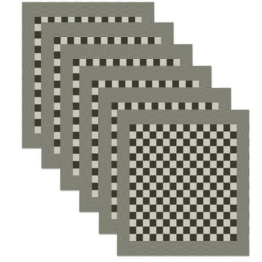 Ddddd theedoek barbeque zwart 65x65cm 6 stuks