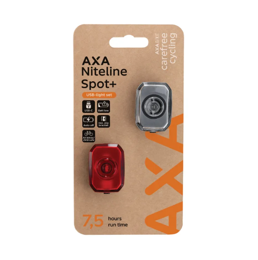 Load image into Gallery viewer, Axa verlichtingsset niteline spot+ - usb (op kaart)
