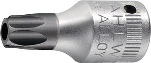 Stahlwille dop torx 1 4 -t27 met boorgat