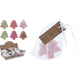 Geurblokje kerstboom 6x6cm 6 assorti