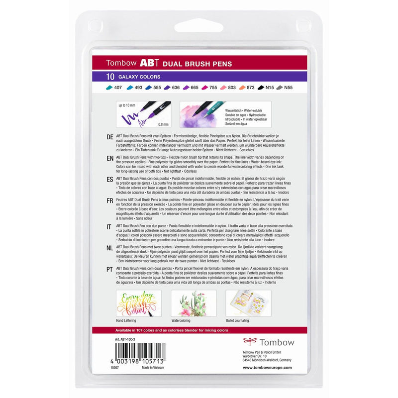 Load image into Gallery viewer, Tombow • brush pen abt dual brush pen 10x galaxy colors
