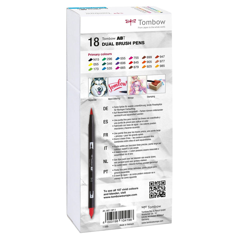 Load image into Gallery viewer, Tombow • brush pen abt dual brush pen 18x primary colors
