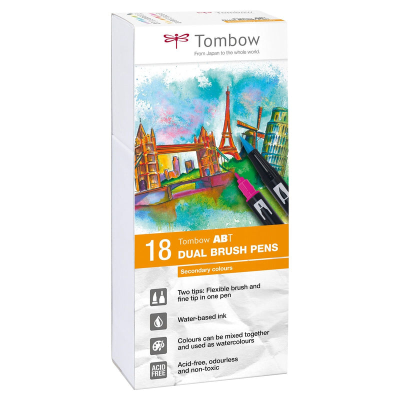 Load image into Gallery viewer, Tombow • brush pen abt dual brush pen 18x secondary colors
