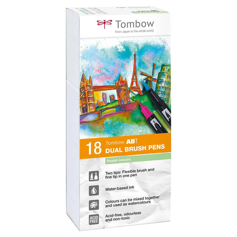 Load image into Gallery viewer, Tombow • brush pen abt dual brush pen 18x pastel colors
