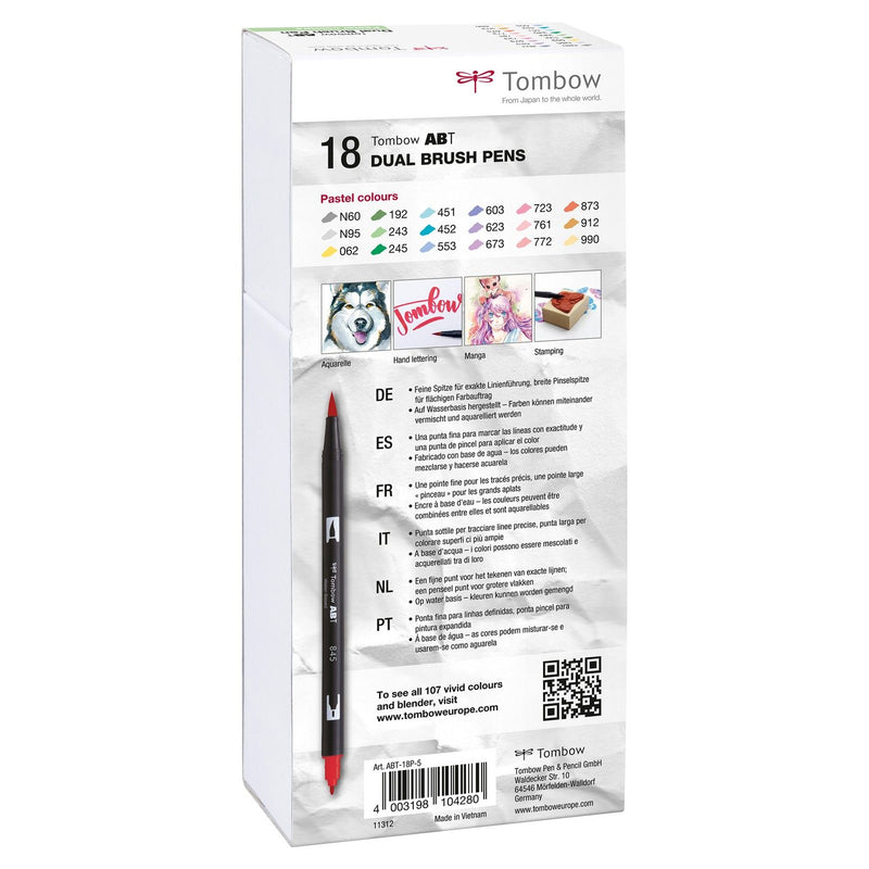 Load image into Gallery viewer, Tombow • brush pen abt dual brush pen 18x pastel colors
