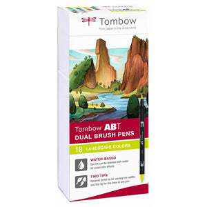Tombow • brush pen abt dual brush pen 18x landscape colors