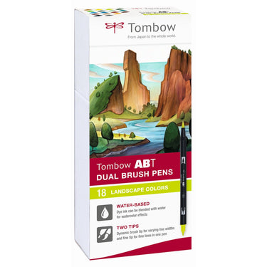 Tombow • brush pen abt dual brush pen 18x landscape colors