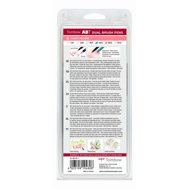 Tombow • abt dual brush pen set candy kleuren 6pcs