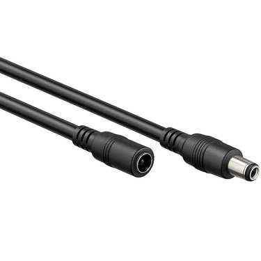 Delock dc extension 5.5 x 2.1 mm male > female verlengkabel (zwart, 0,5 meter)