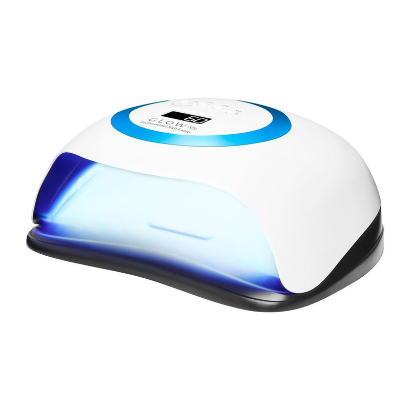 Load image into Gallery viewer, Glow v1 uv led lamp dual 168w wit met metallic blauw

