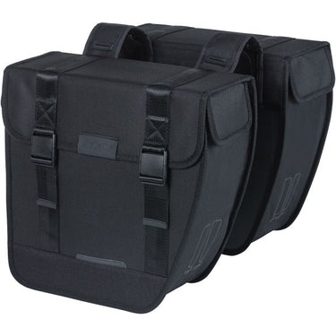 Basil Tour dubbele fietstas - waterafstotend - 28L - zwart