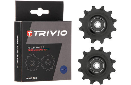 Trivio - derailleurwieltjes 12 12t chromo lagers