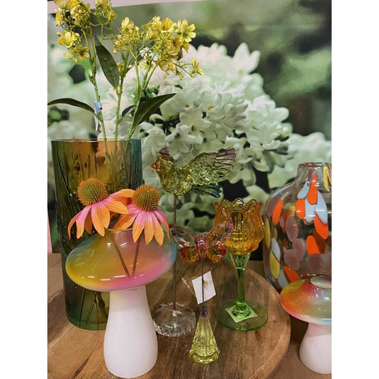 Cosydecor vaas rainbow multicolor glas ø12x25,5cm