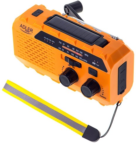 Afbeelding laden in galerijviewer, Enzo adler ad 1197 noodradio met handslinger inclusief ingebouwde zaklamp solar
