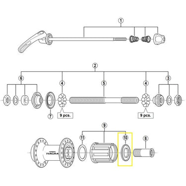 Shimano stofkap rechts fh-4500