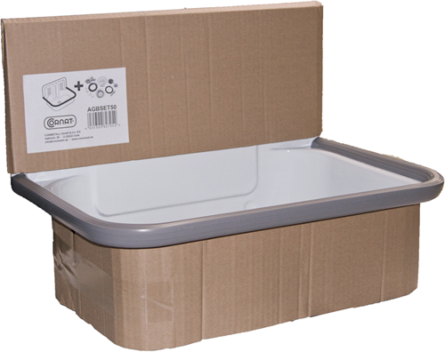 Load image into Gallery viewer, Cornat stalen uitgietbak 50cm wi - agbset50
