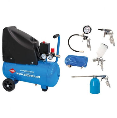 Airpress hlo 215-25 | compressor | met 6-delige set | 215 l min | 24 liter - 48140