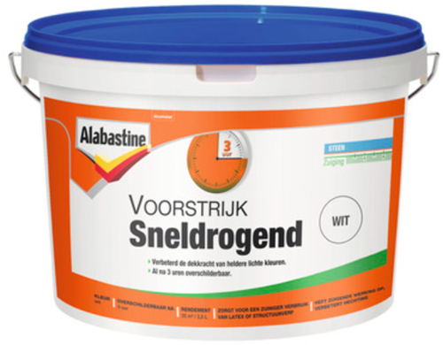 Alabastine voorstrijk sneldrogend wit 2,5l - 5256699