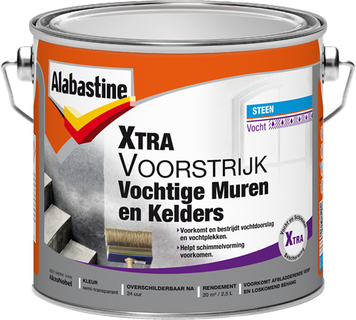 Alabastine xtra voorstrijk vochtige muur en kelders | 2,5 l - 5622883