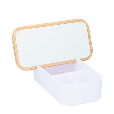 Alpina make-up opberger met spiegel, 25cm