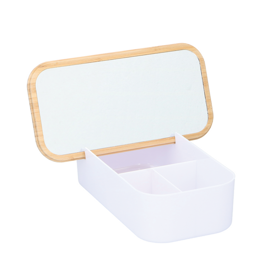 Alpina make-up opberger met spiegel, 25cm