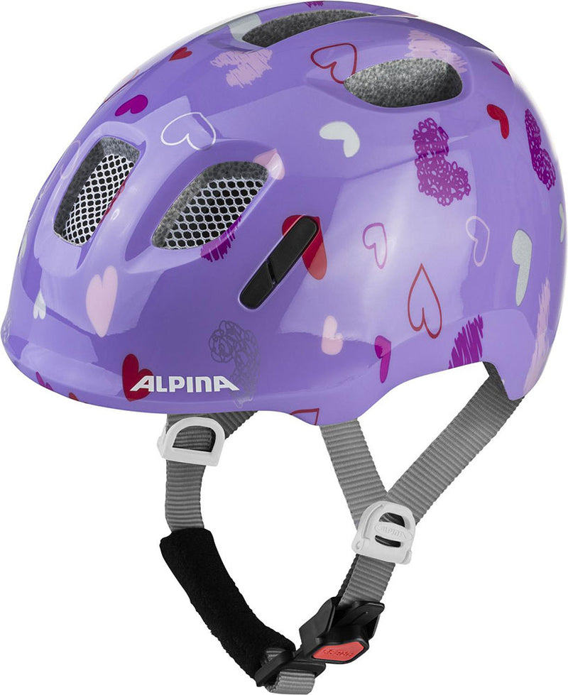 Load image into Gallery viewer, Alpina ximo 2 purple hearts gloss - kid's helmet
