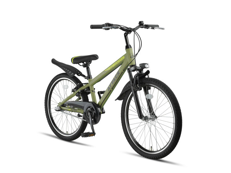 Load image into Gallery viewer, Altec attack mtb 24 inch jongens 3v v-brakes legergroen
