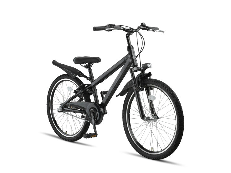 Load image into Gallery viewer, Altec attack mtb 24 inch jongens 3v v-brakes zwart
