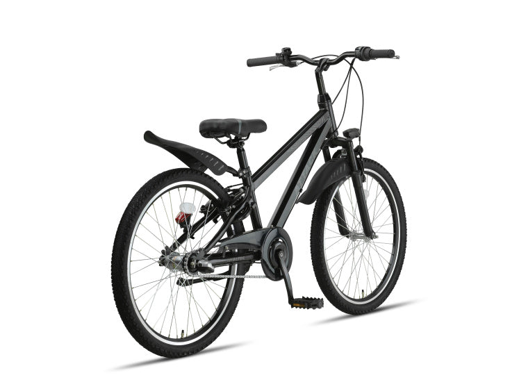 Load image into Gallery viewer, Altec attack mtb 24 inch jongens 3v v-brakes zwart
