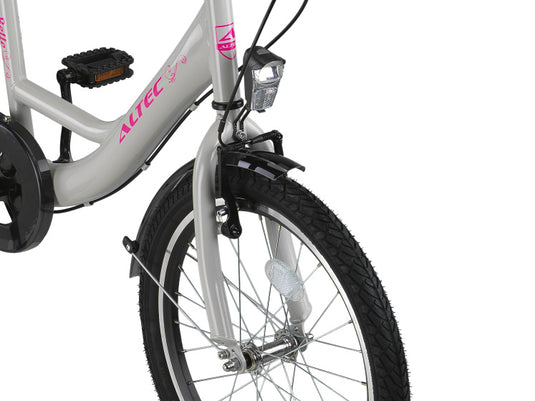 Altec belle 20 inch meisjes v-brakes lichtgrijs