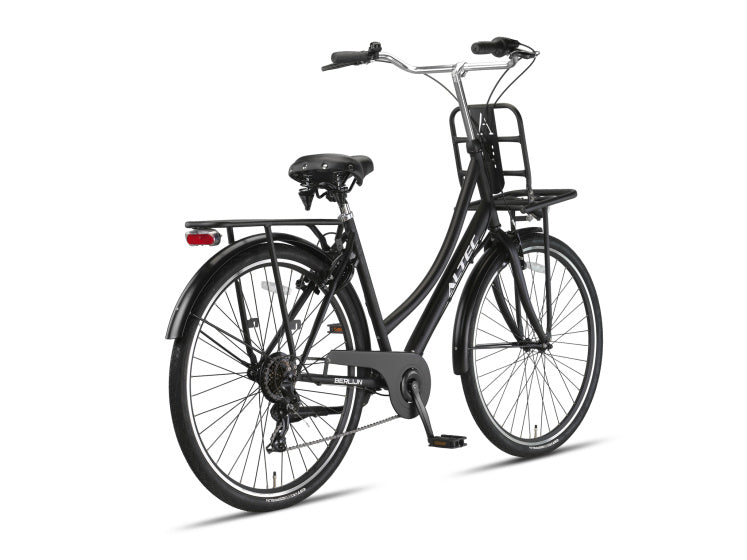 Load image into Gallery viewer, Altec berlijn 28 inch 53 cm dames 7v v-brakes matzwart
