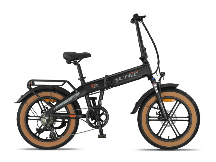 Load image into Gallery viewer, Altec cross fatbike vouwfiets 20 inch 39 cm unisex 7v schijfrem matzwart
