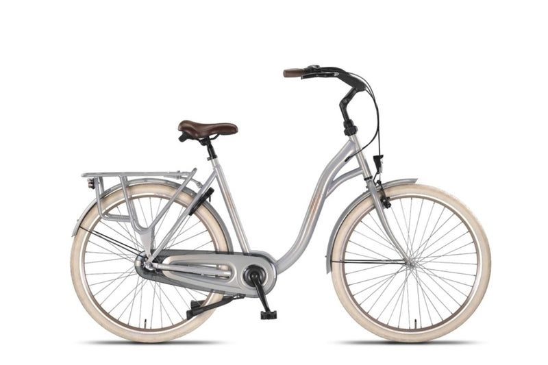 Load image into Gallery viewer, Altec sweet moederfiets 28 inch 56 cm dames 3v rollerbrake zilver
