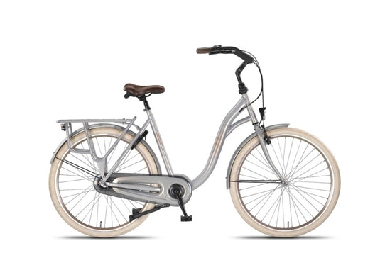 Altec sweet moederfiets 28 inch 56 cm dames 3v rollerbrake zilver