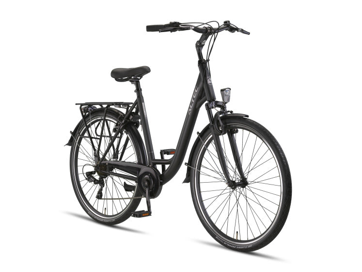 Load image into Gallery viewer, Altec verona 28 inch 52 cm dames 7v v-brakes matzwart

