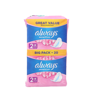 Always sensitive long ultra size 2 met vleugels 20 stuks