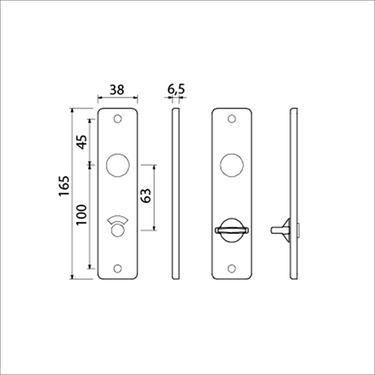 Ami kortschild wc 165 4 rh 8*63 f-1 - 211066