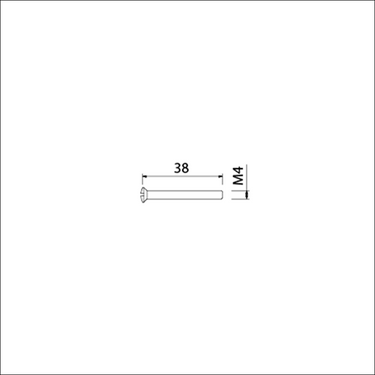 Ami patentschroef ijzer vernikkeld m4x38 borgmiddel verpakt per 10 in zak - 900219