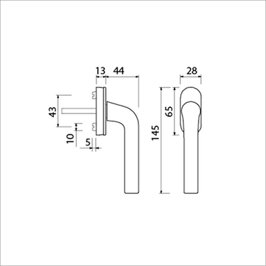 Ami raamgreep 820 7x40 wit 9010 ovaal - 425568