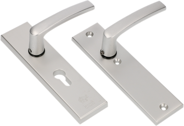 Ami veiligheidsbeslag 193*50 buiten profielcilinder 55 binnen blind + deurkruk 332 f1 deurdikte 38 42 mm - 821236