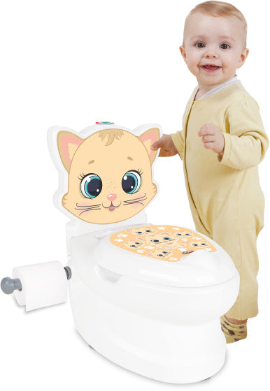 Load image into Gallery viewer, Pilsan Cat educatief plaspotje wit beige
