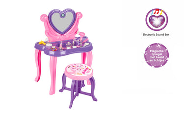 Pilsan Heart speelgoedmake-uptafel met geluid paars 21-delig
