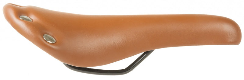 Load image into Gallery viewer, Rivet race zadel unisex imitatie leer bruin
