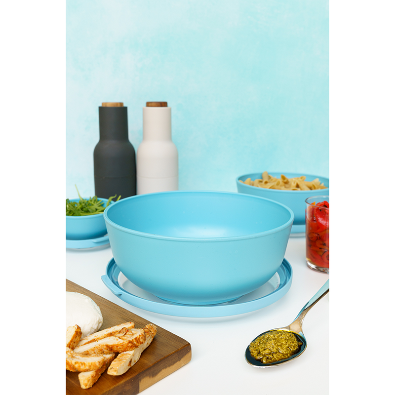 Load image into Gallery viewer, Amuse life dinner bowl met deksel blauw 2000ml
