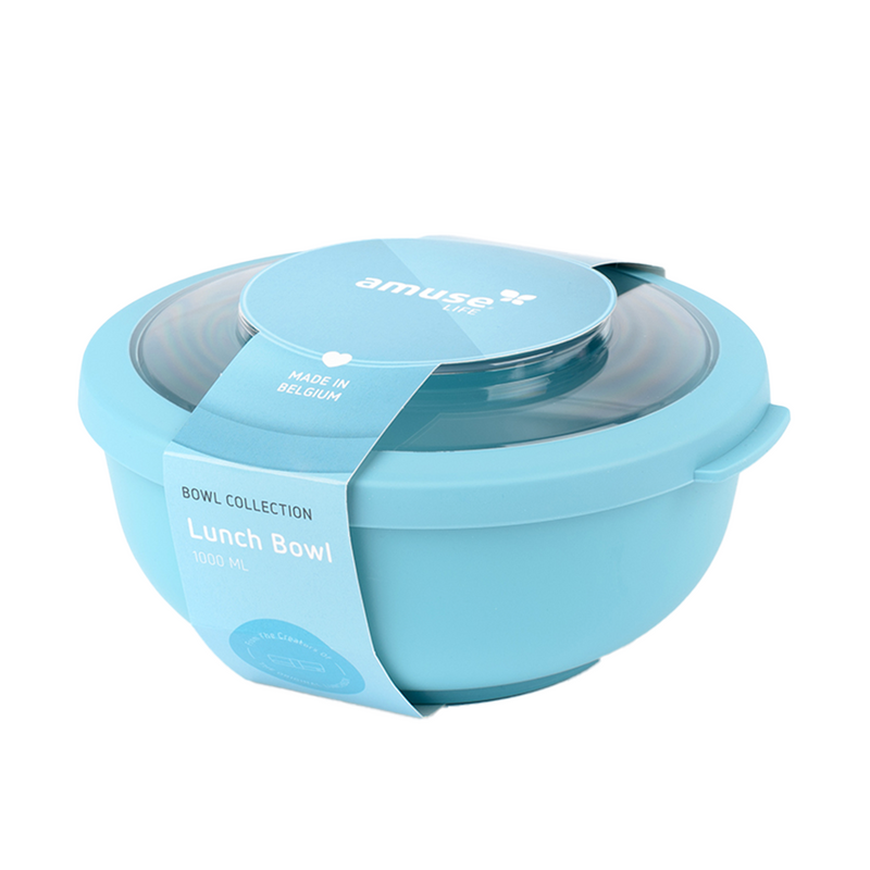 Load image into Gallery viewer, Amuse life lunch bowl met deksel blauw 1000ml
