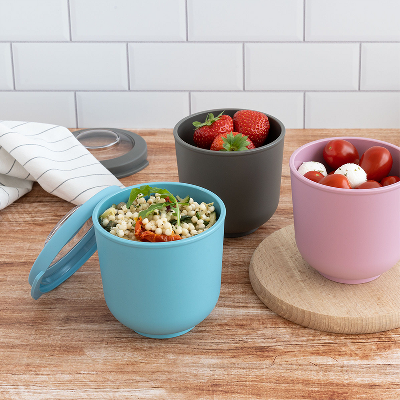 Load image into Gallery viewer, Amuse life lunch bowl met deksel blauw 500ml
