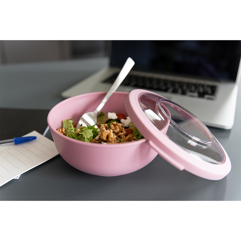 Load image into Gallery viewer, Amuse life lunch bowl met deksel roze 1000ml
