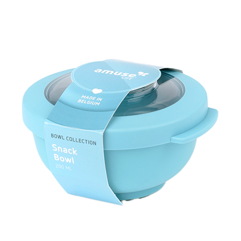 Load image into Gallery viewer, Amuse life snack bowl met deksel blauw 200ml

