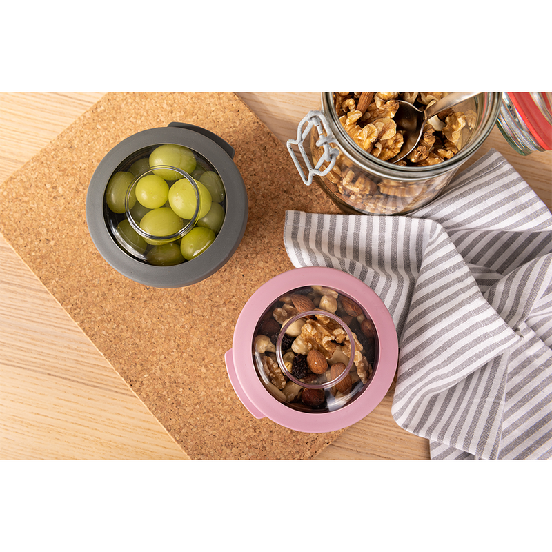 Load image into Gallery viewer, Amuse life snack bowl met deksel roze 200ml
